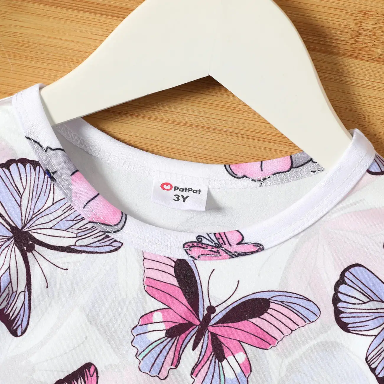 Toddler Girl Butterfly Embroidered/Print Short-sleeve Tee share icon