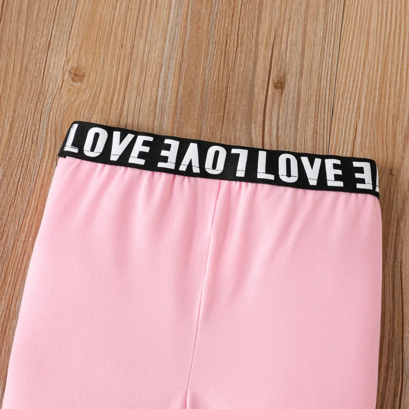 Toddler Girl Letter Print Elasticized Leggings