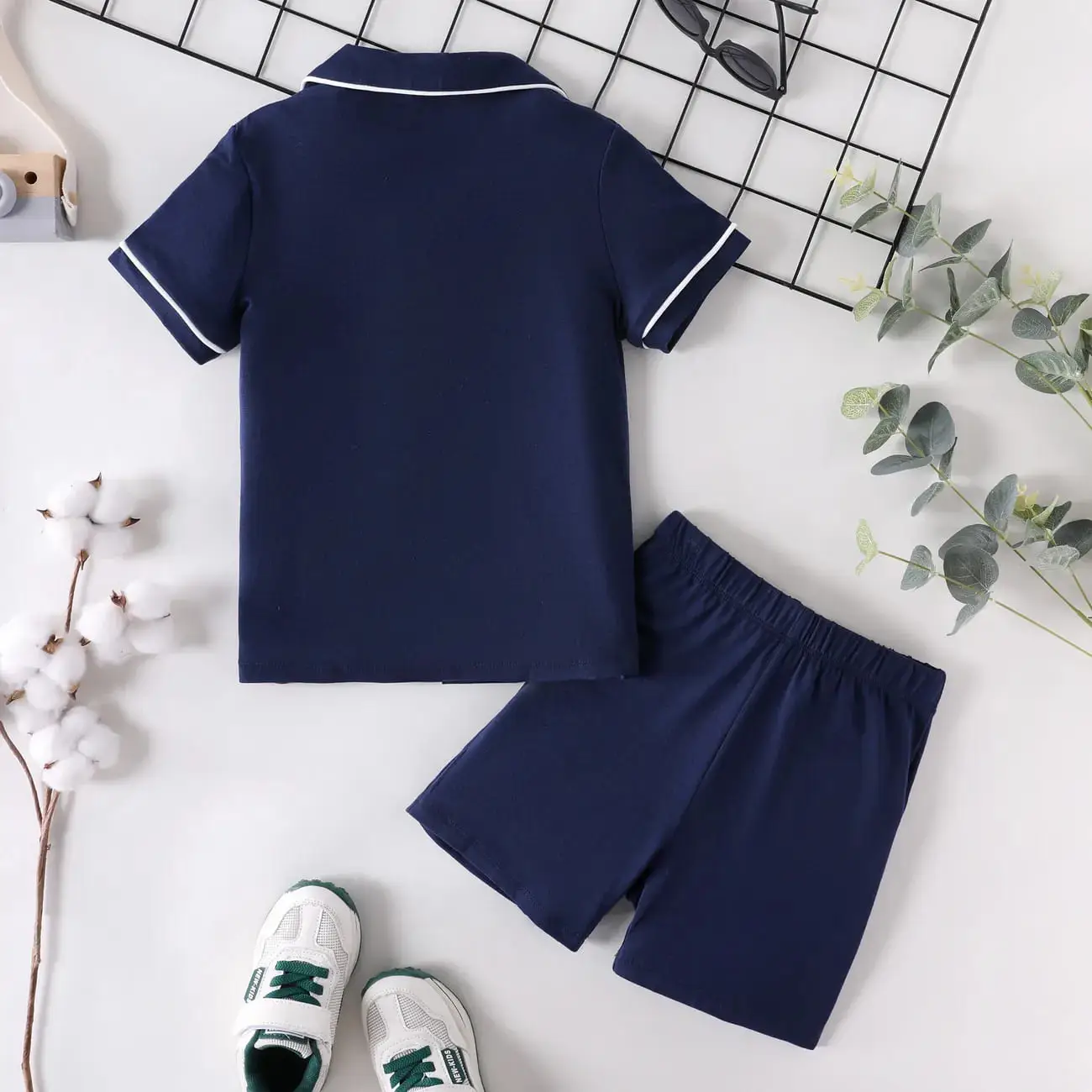 Kid Boy/Girl Childlike Rabbit Print Bamboo Fabric Tight Pajamas Set