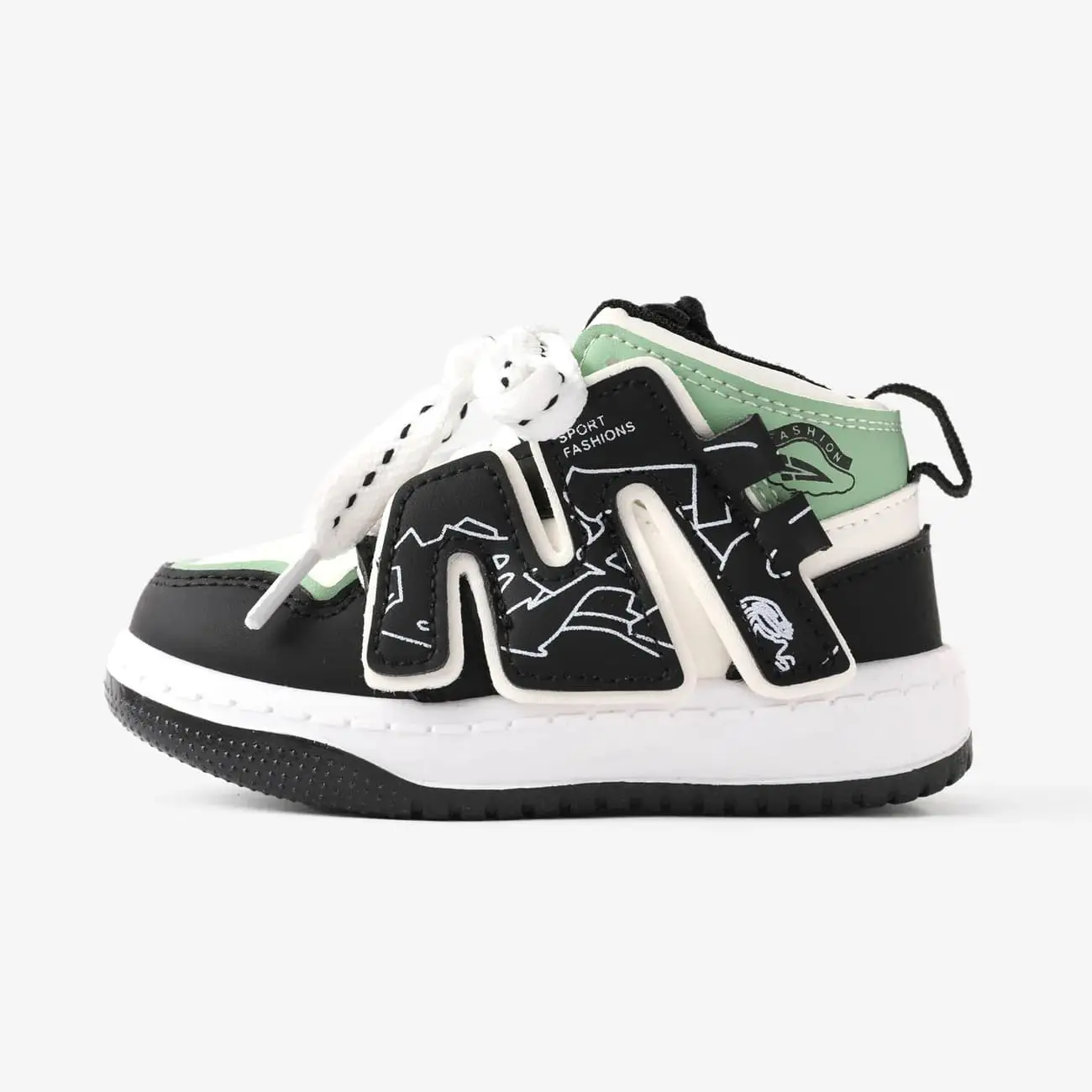 Toddlers & Kids Fabric Stitching Breathable Velcro Sports Shoes