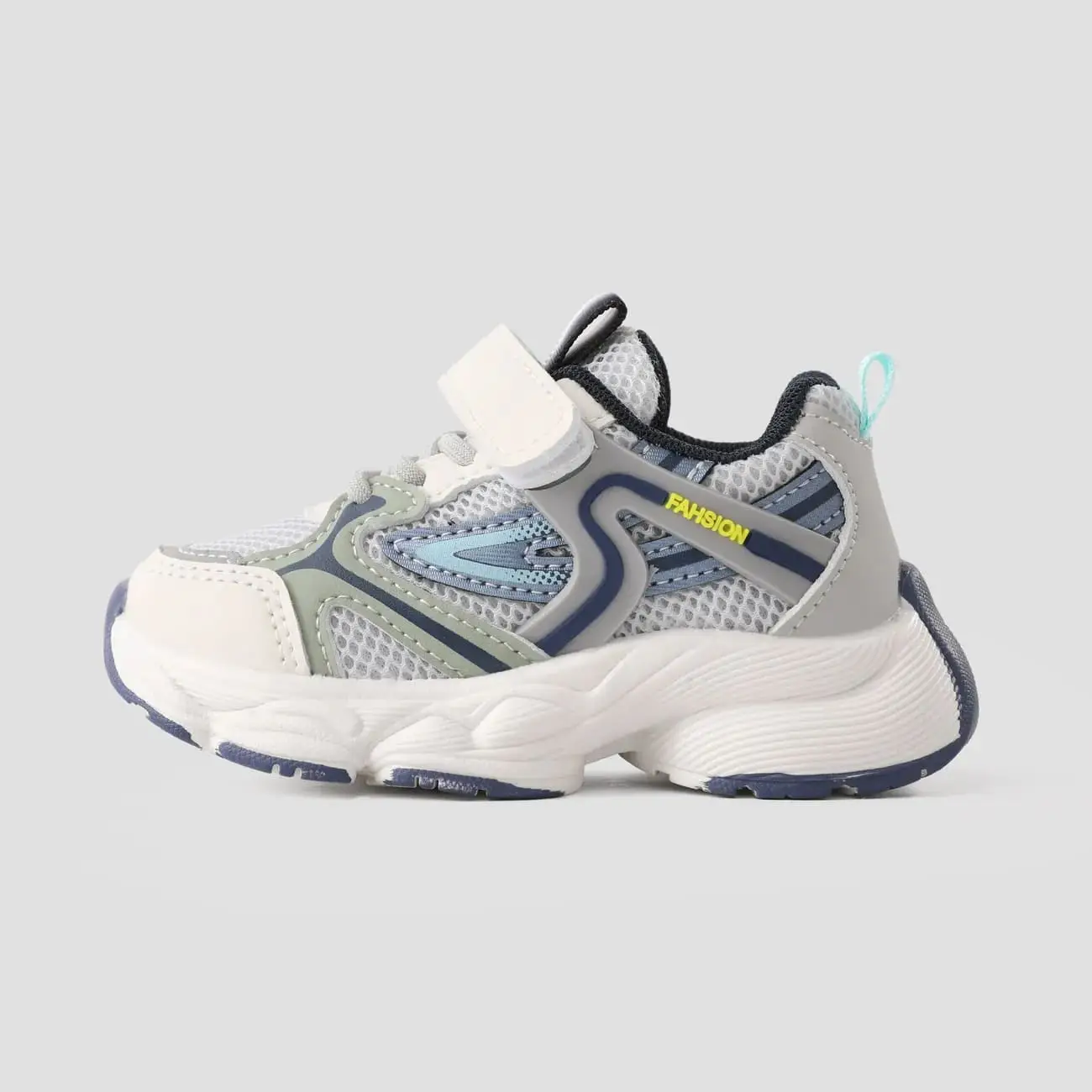 Toddlers and Kids Color-block Geometric Pattern Lace-up Sports Shoes