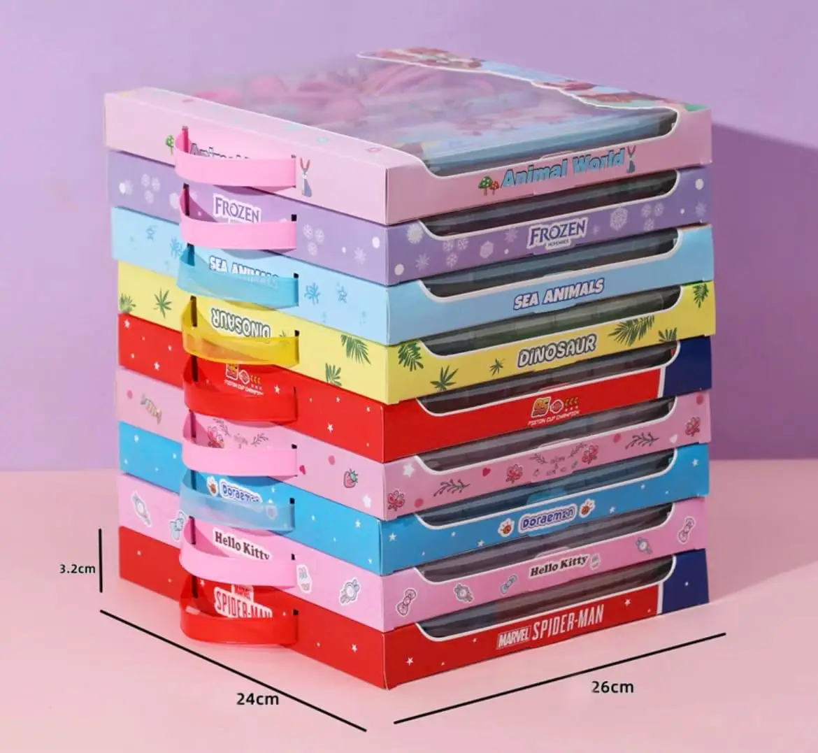 Kids Stationery Set Creative Stationery Children's Prize Student Stationery Set Gift Box Primary School Student Supplies Dino 7 Piece