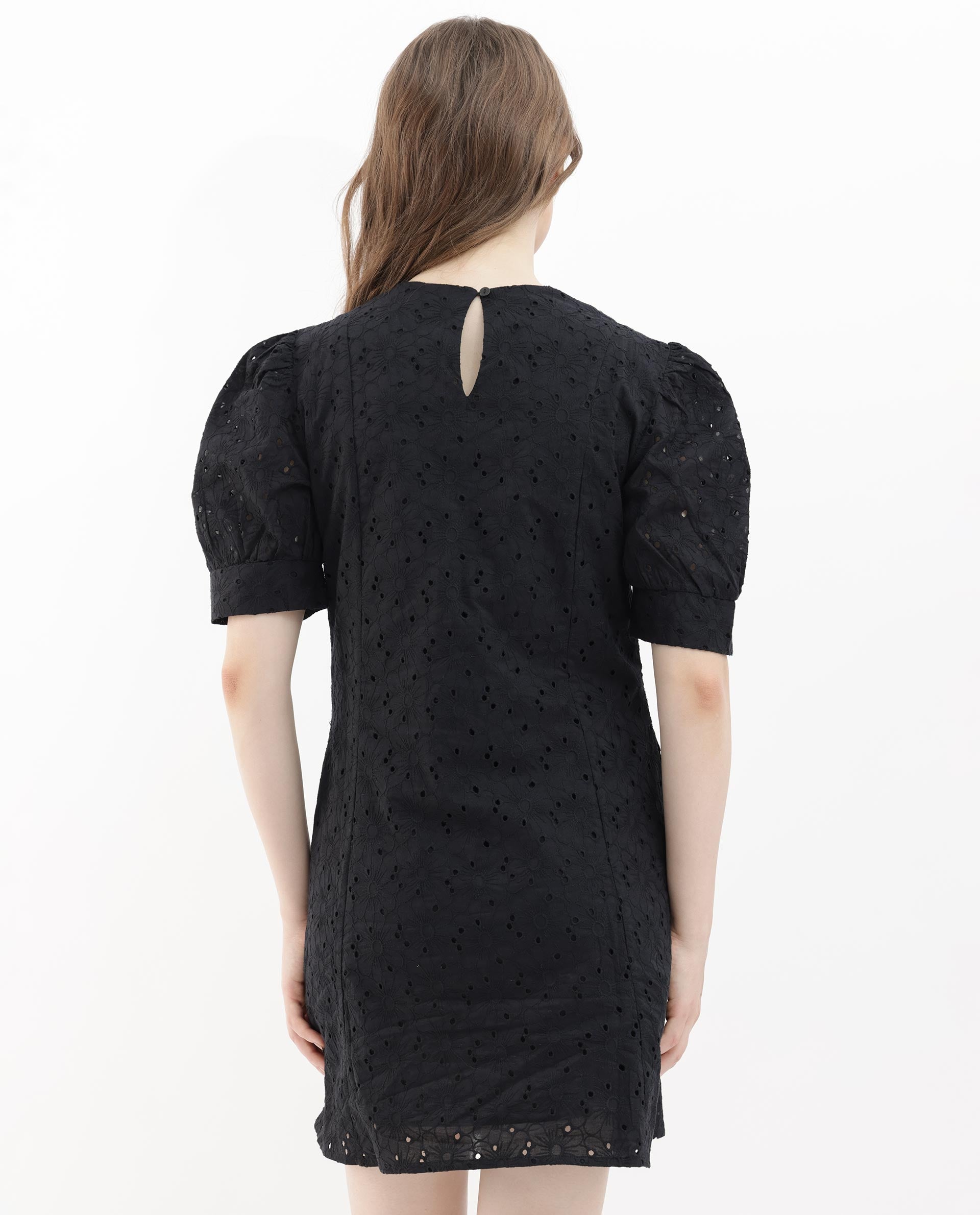 ELEGANT SCHIFFLI SHORT DRESS