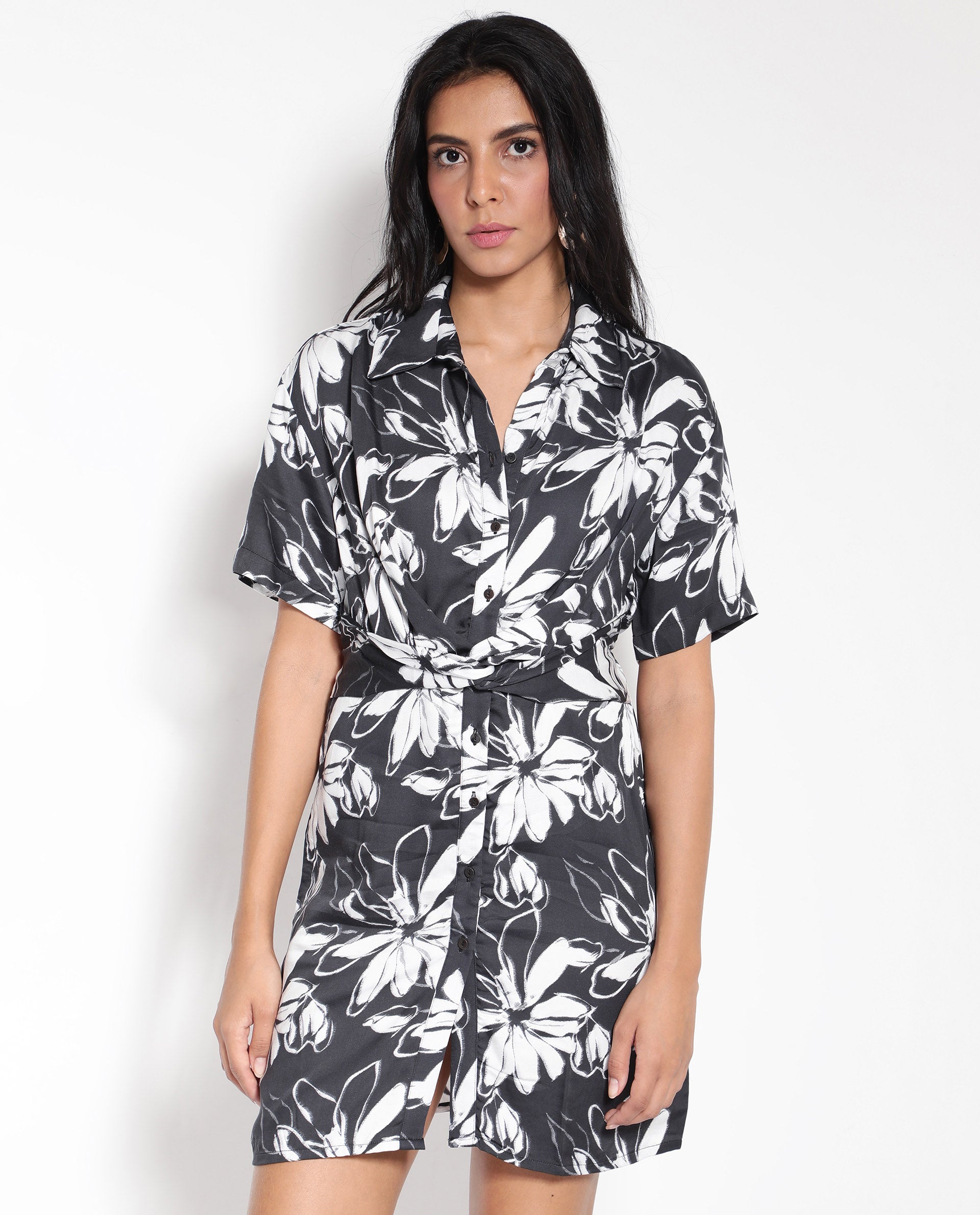 FLORAL PRINT MINI DRESS