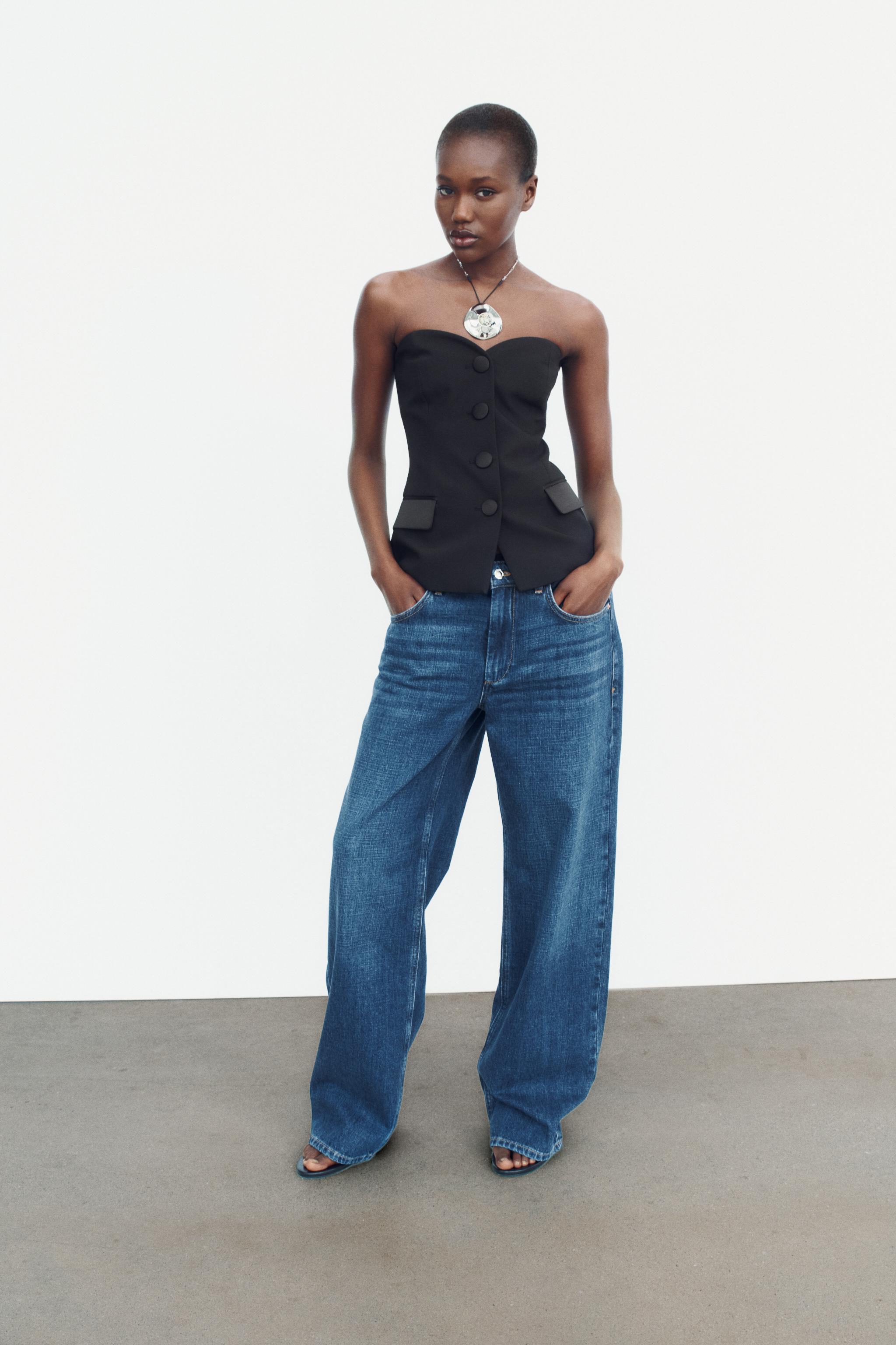 CONTRAST SATIN BUSTIER