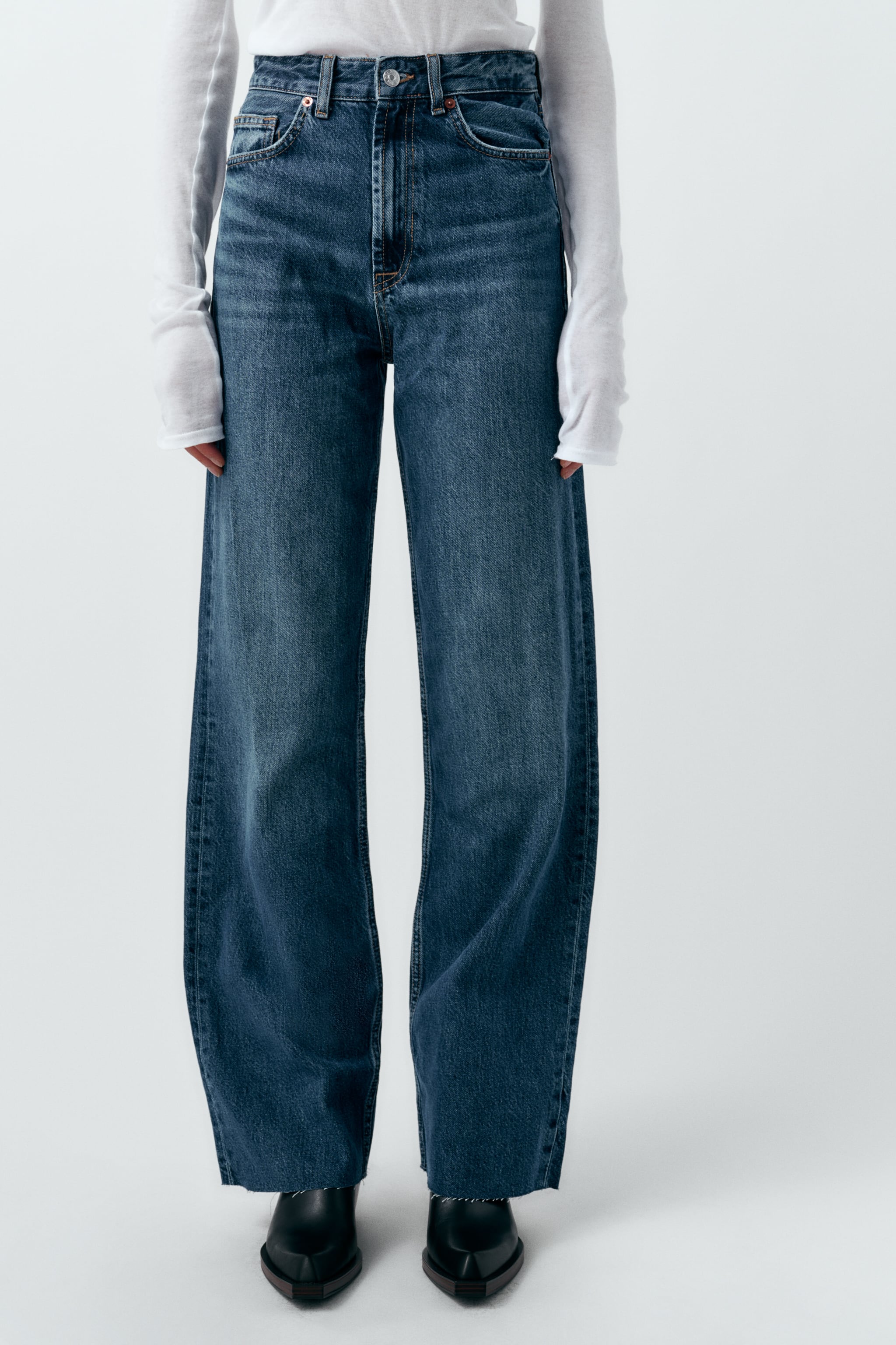 TRF HIGH-RISE WIDE-LEG JEANS