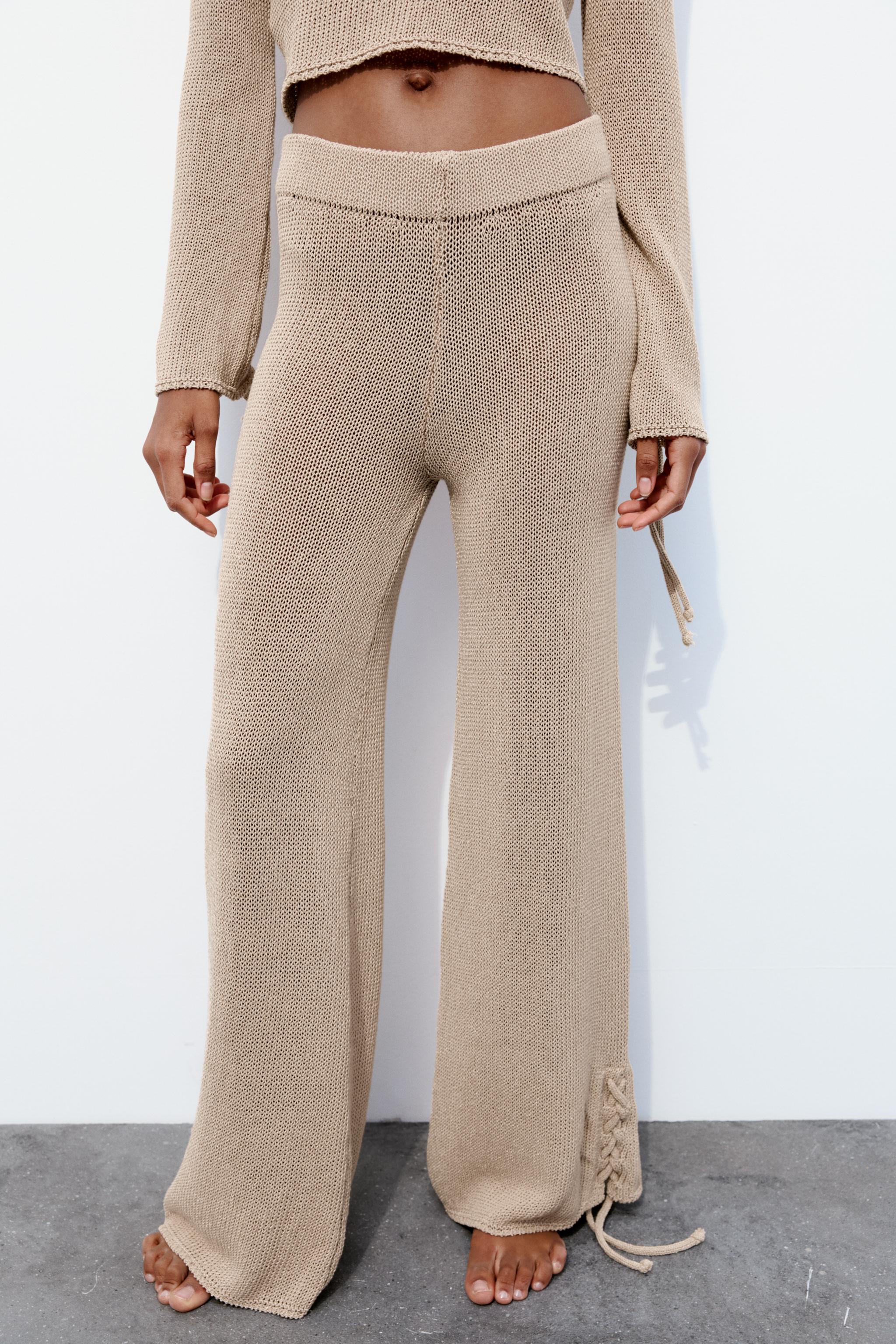 FLARED KNIT TROUSERS SET 