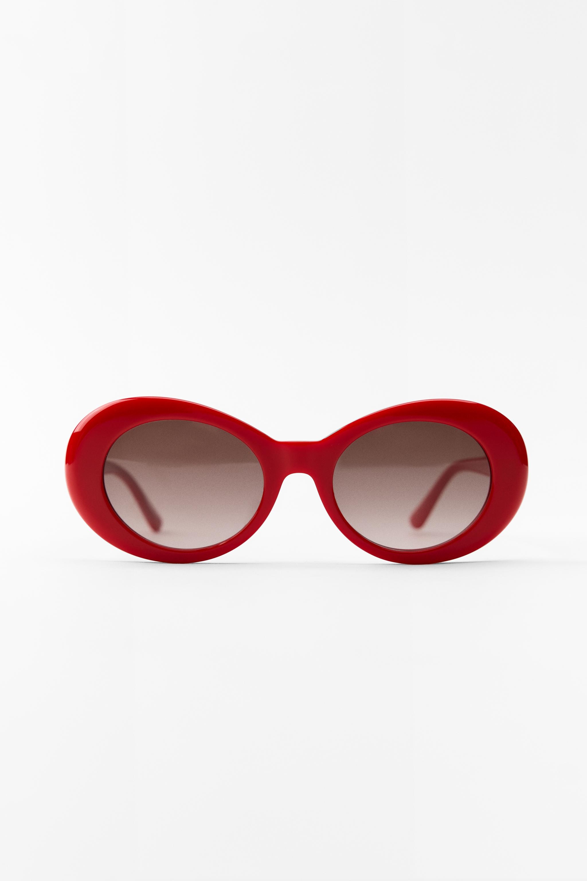 OVAL ACETATE SUNGLASSES
