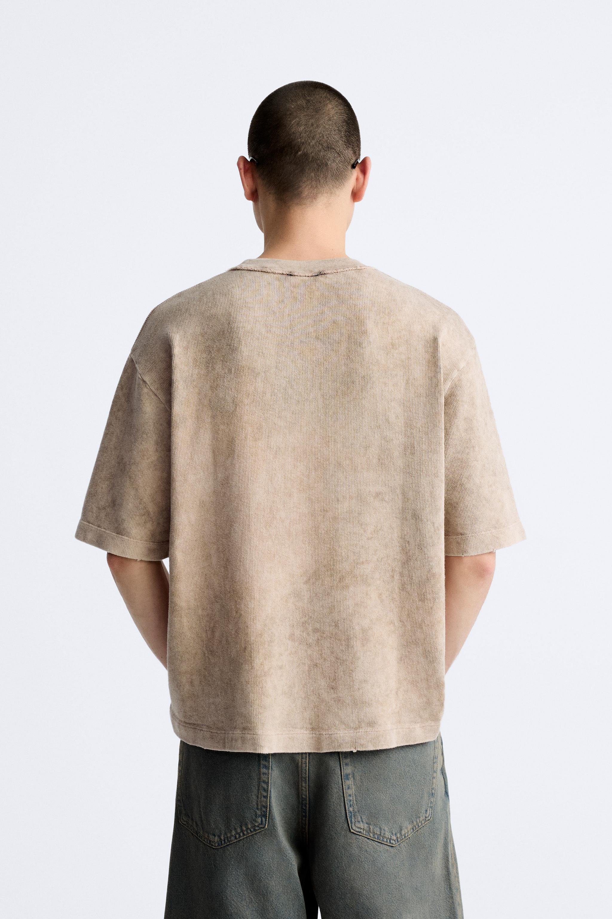 KNIT T-SHIRT WITH ABSTRACT PRINT