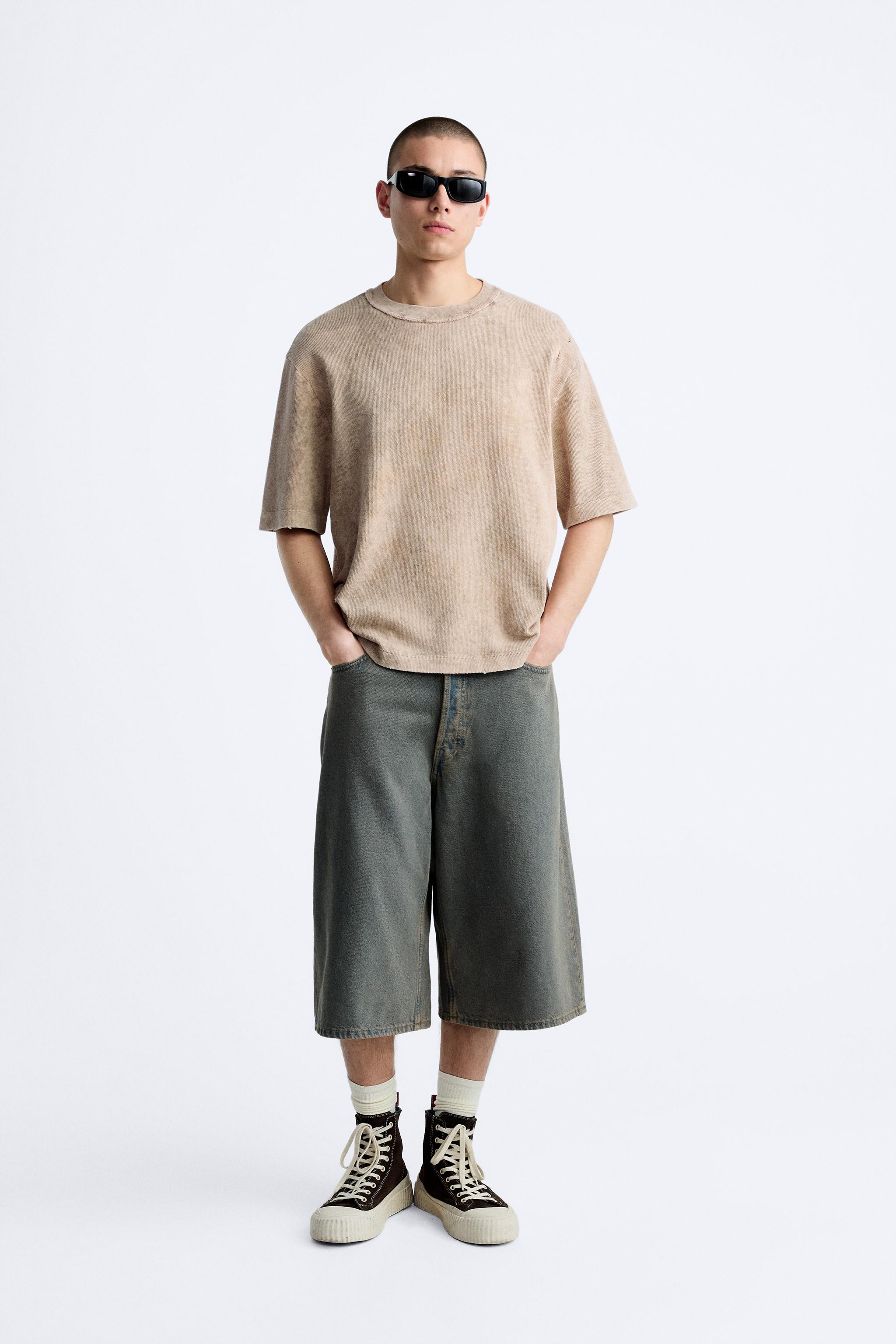 KNIT T-SHIRT WITH ABSTRACT PRINT