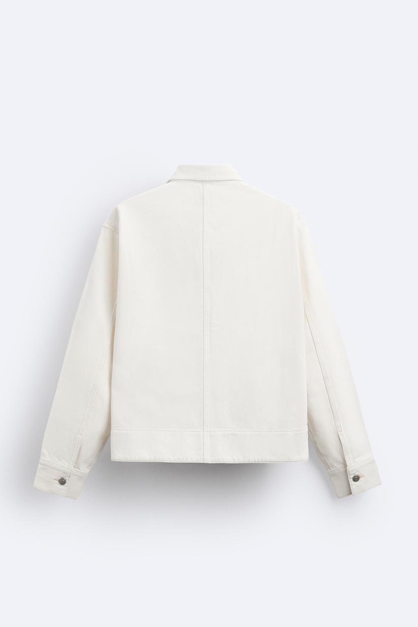 DENIM JACKET WITH CONTRAST TOPSTITCHING