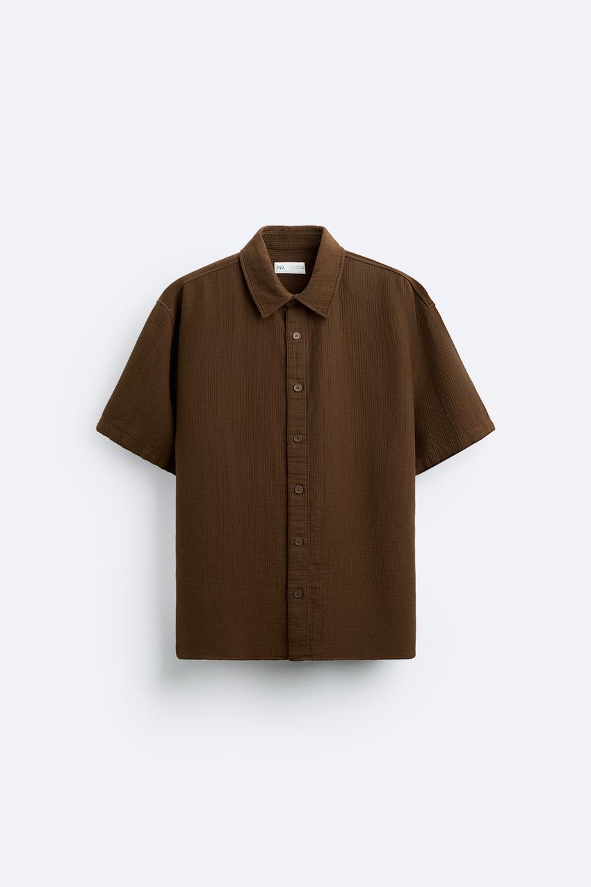 CREASED-EFFECT SHIRT