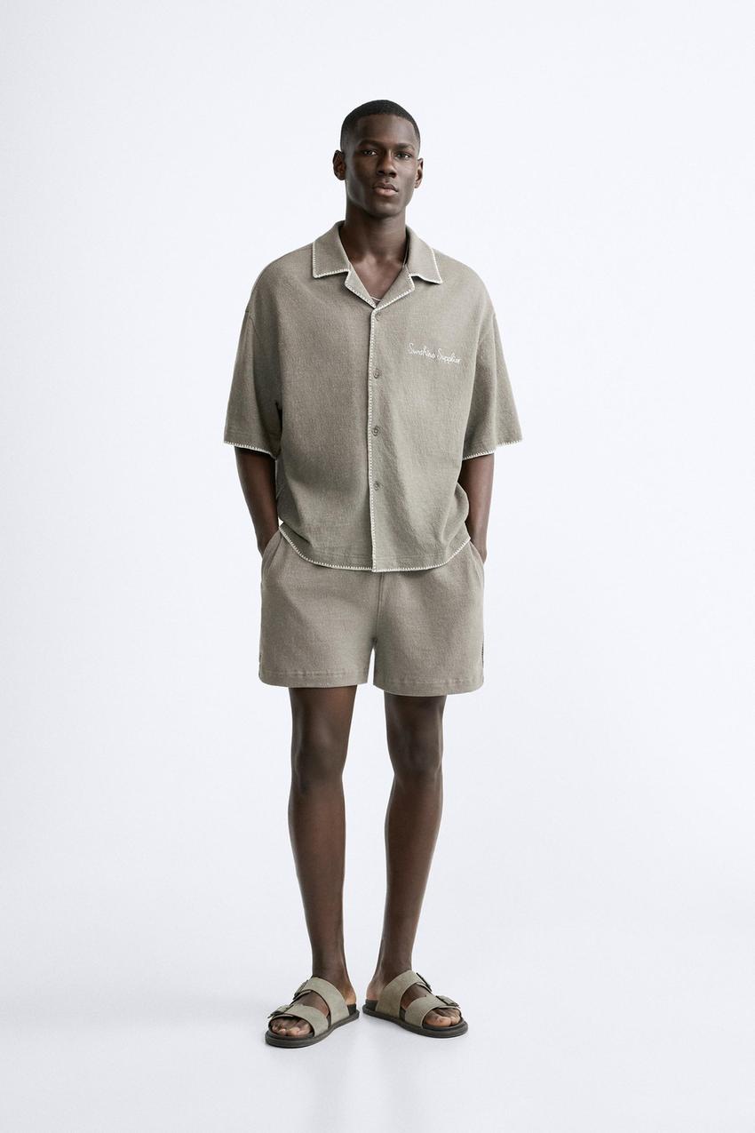 CONTRAST EMBROIDERED 