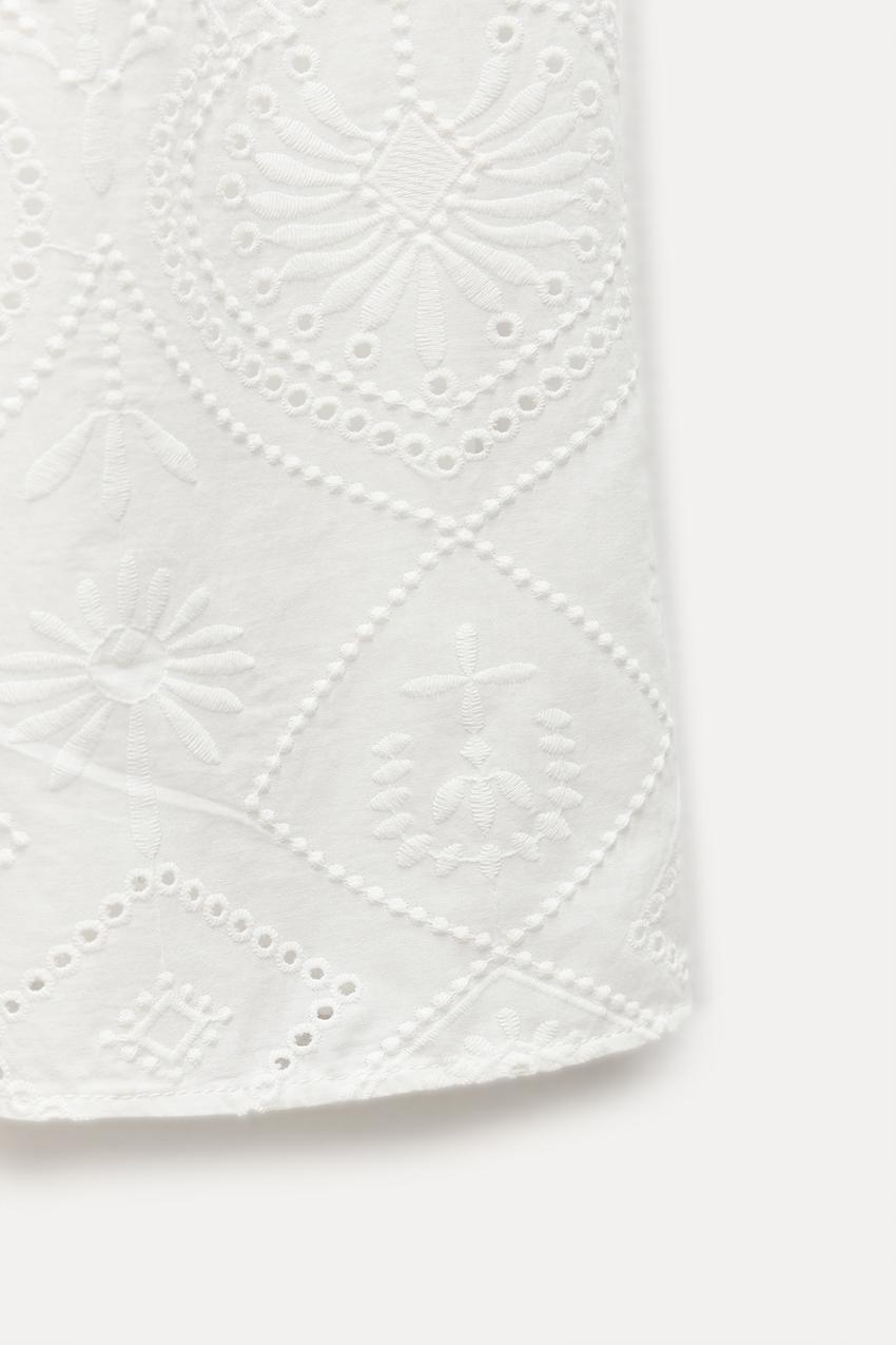 ZW COLLECTION CUTWORK EMBROIDERY DRESS