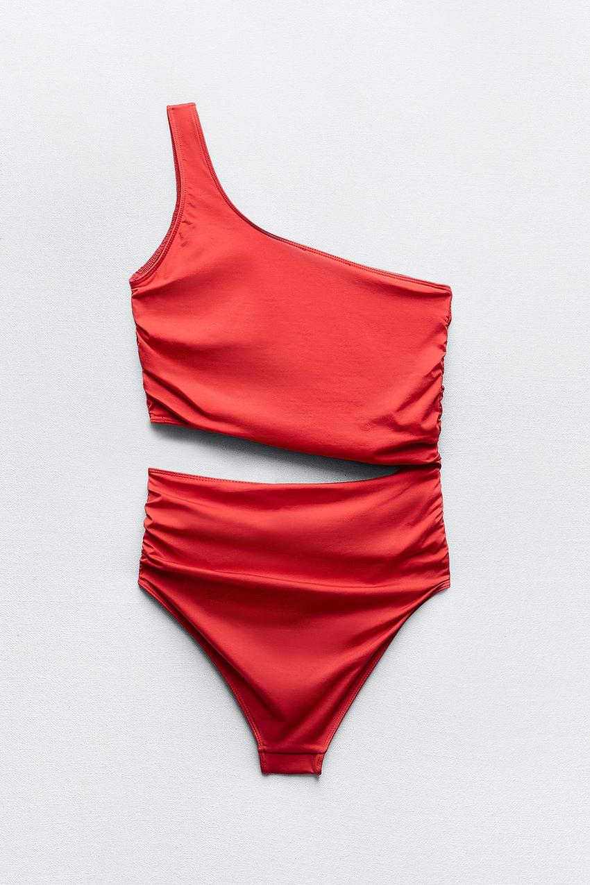 ASYMMETRIC CUT-OUT SWIMSUIT
