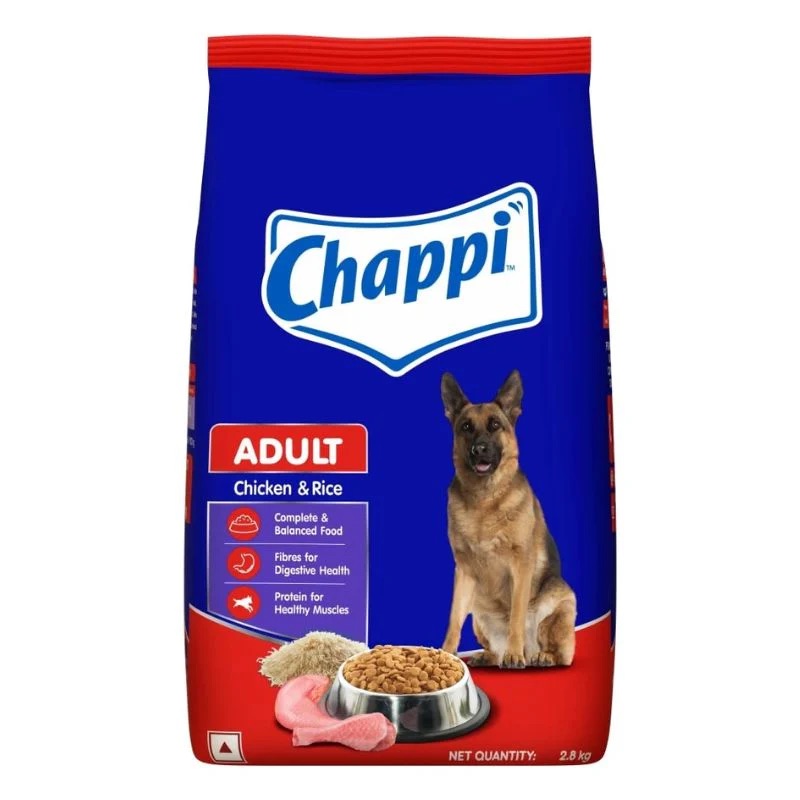 Chappi Adult Dry Dog Food - Chicken and Rice (2.8Kg)