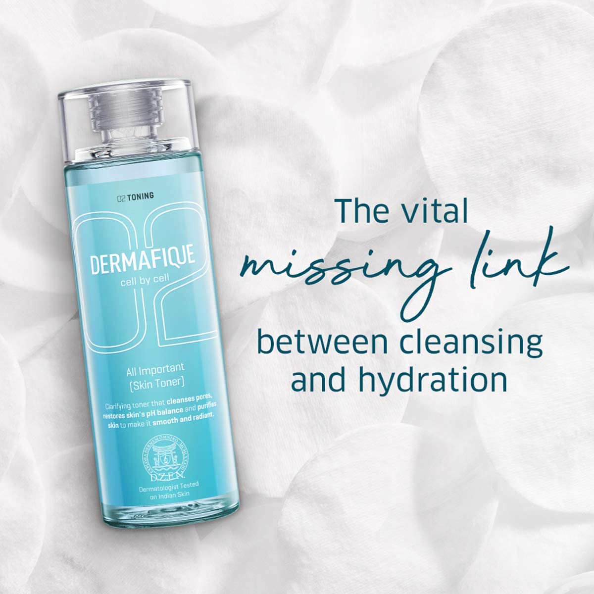  Dermafique All Important Skin Toner – 150ml, Toner for Oily Skin, Enriched with Hyaluronic Acid & Vitamin E, Face Toner for Cleansed Pores 