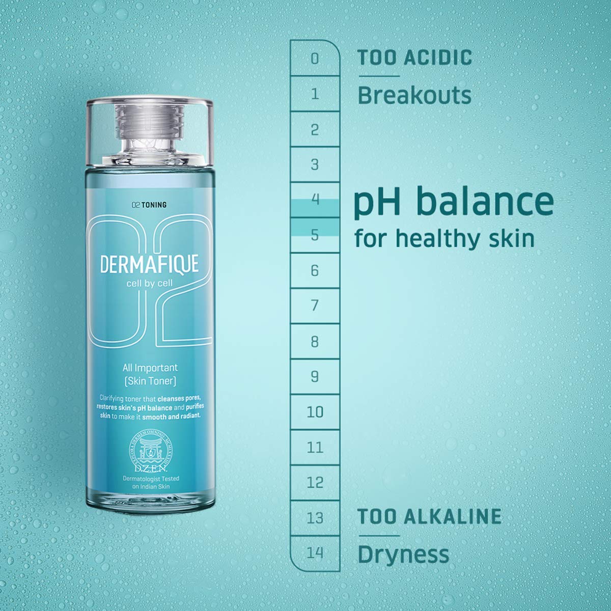  Dermafique All Important Skin Toner – 150ml, Toner for Oily Skin, Enriched with Hyaluronic Acid & Vitamin E, Face Toner for Cleansed Pores 