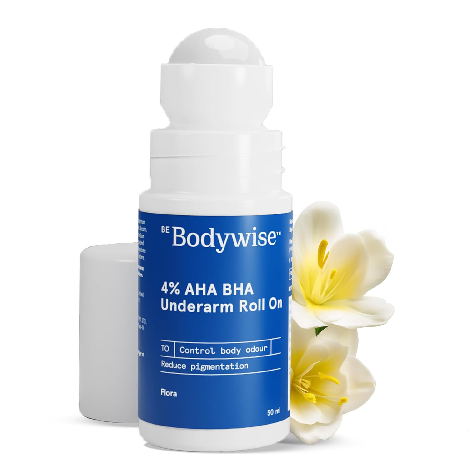 Be Bodywise 4% AHA BHA Underarm Roll on | With 2% Lactic Acid, 1% Mandelic Acid, 1% Salicylic Acid | Prevents Odour, Reduces Pigmentation