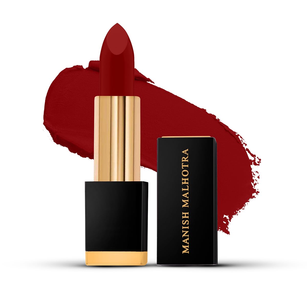 MyGlamm Manish Malhotra Soiree Creamy Matte Lipstick - 04 Amour (Red Shade) | Long Lasting, Pigmented With SPF 30 & Vitamin E (4.2g)
