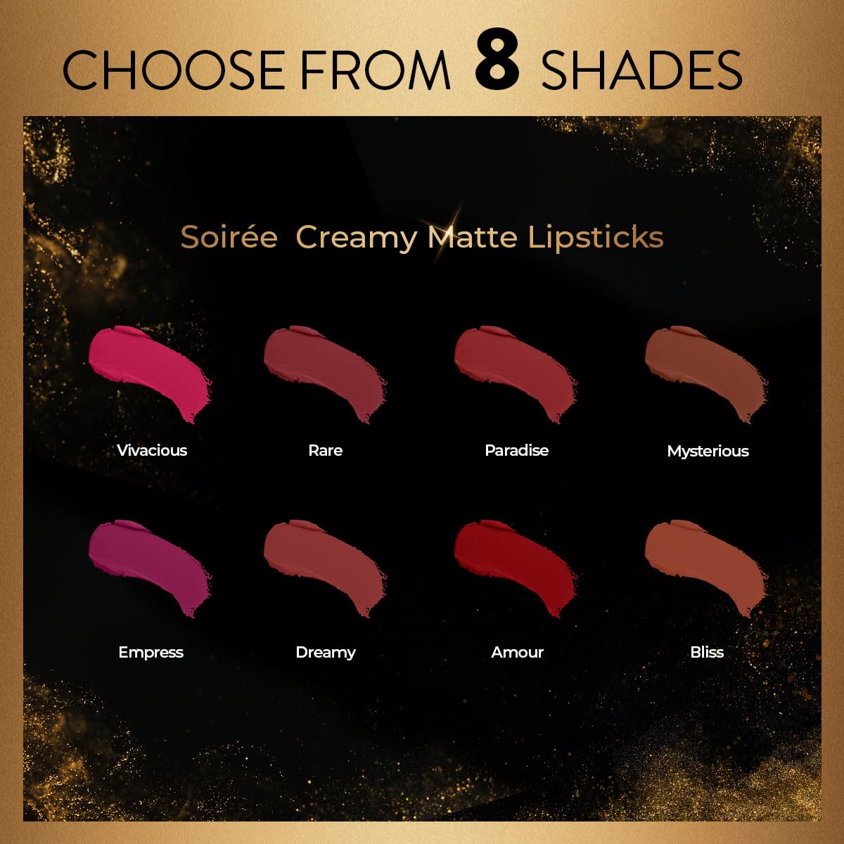 MyGlamm Manish Malhotra Soiree Creamy Matte Lipstick - 04 Amour (Red Shade) | Long Lasting, Pigmented With SPF 30 & Vitamin E (4.2g)