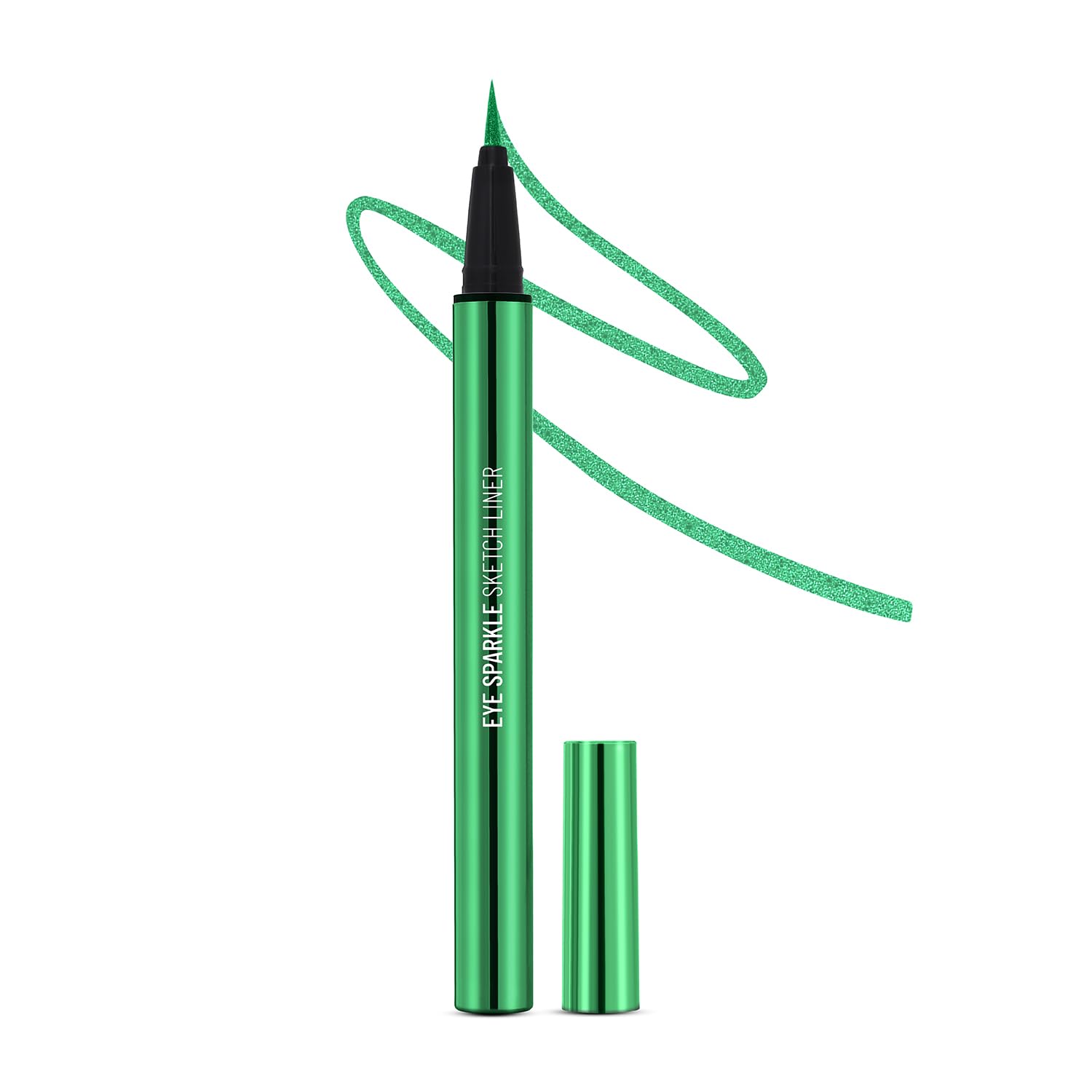  Swiss Beauty Eye Sparkle Sketch eye liner | Smudge-proof, Waterproof eye makeup with Glittery effect | Precision application| Quick dry | Shade- Glitz Green