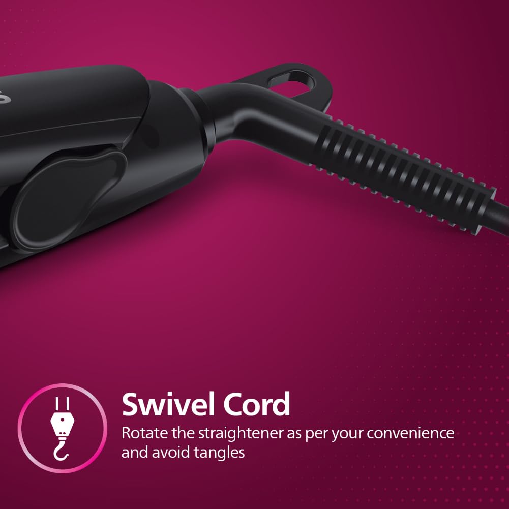 Philips Selfie Hair Straightener I Minimized Heat Damage with SilkPro Care I Ceramic Coated Plates I No.1 Preferred Hair Styling Appliance Brand I HP8302/06