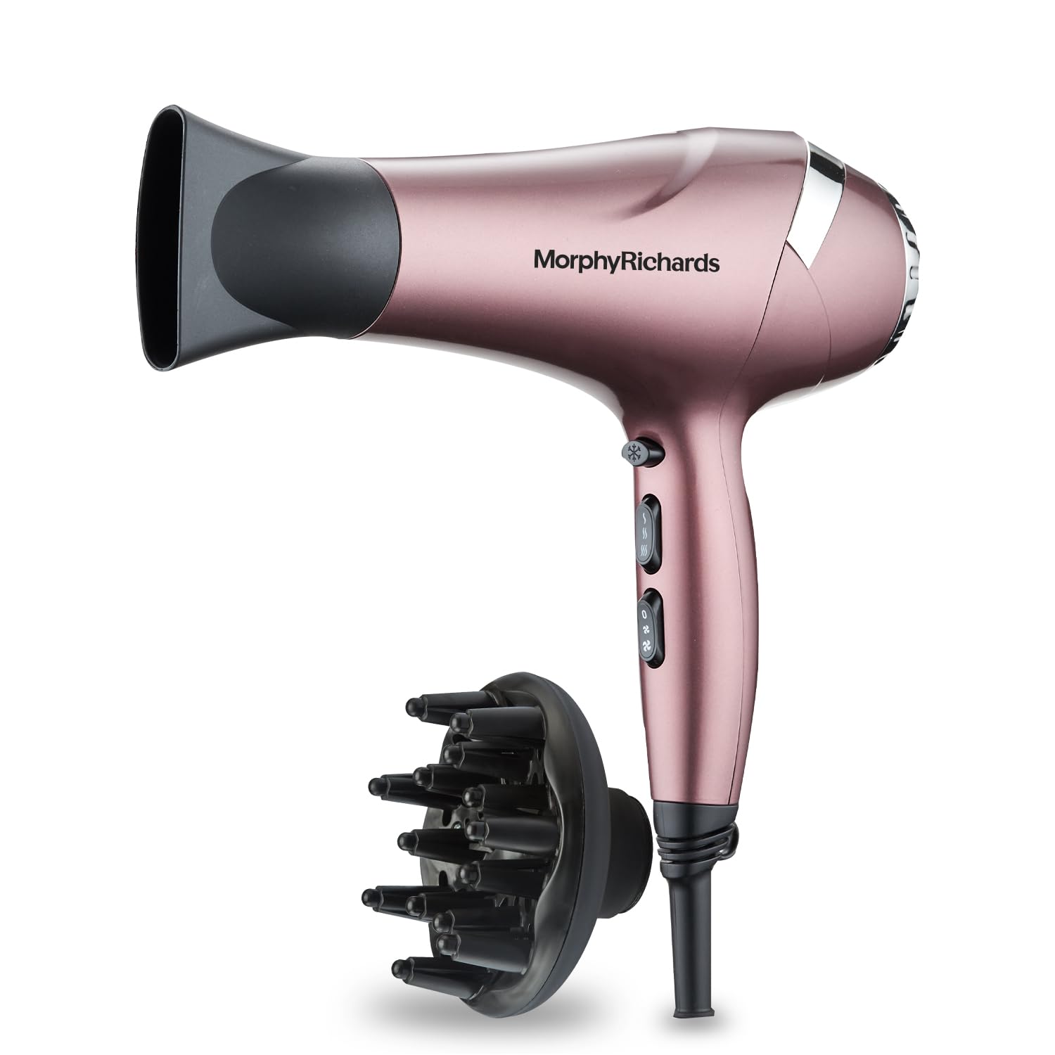 Morphy Richards Stylist Care Hd222Dc Professional Hair Dryer With Diffuser,Removable Concentrator,3-Speed 2-Heat Setting,Cool Air Mode,2-Yr Warranty