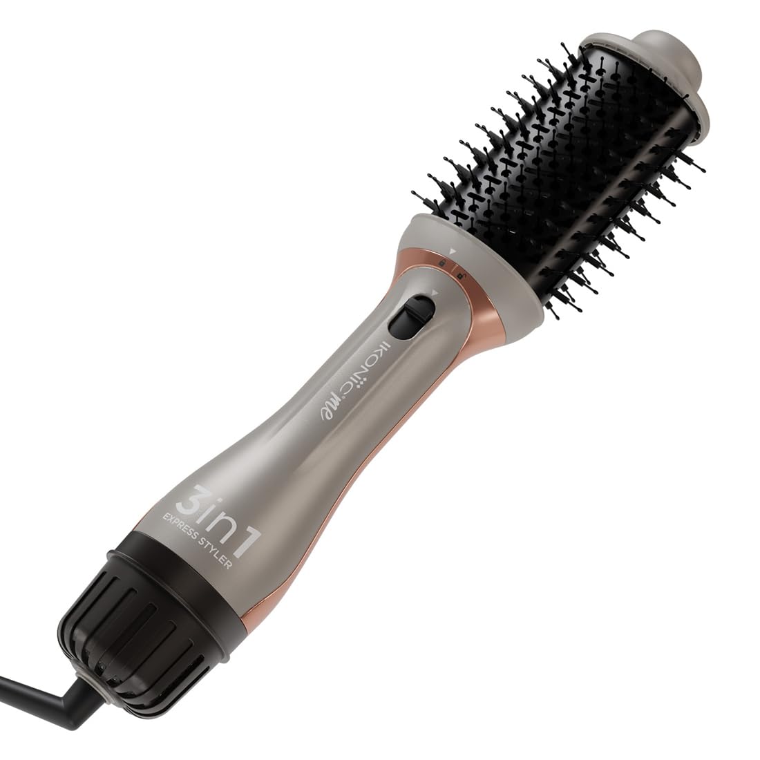  Ikonic 3 in 1 Express Styler Grey, Professional Volumizer Blow Dryer 1200W Hot Air Brush 