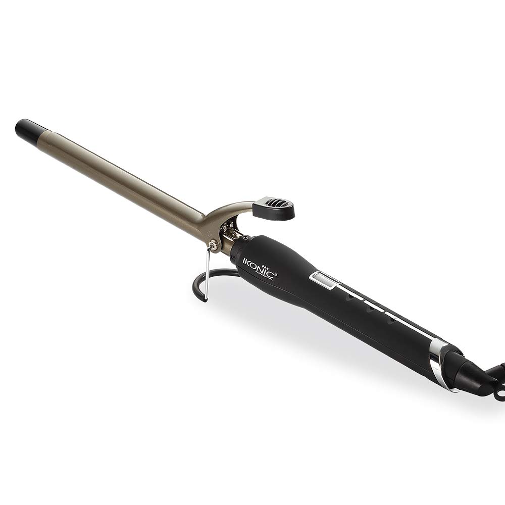  IKONIC HAIR CURLER CT-16 FOR ALL HAIR TYPES WITH CERAMIC EXTRA LONG BARREL. 100-240 V (BLACK & GOLDEN