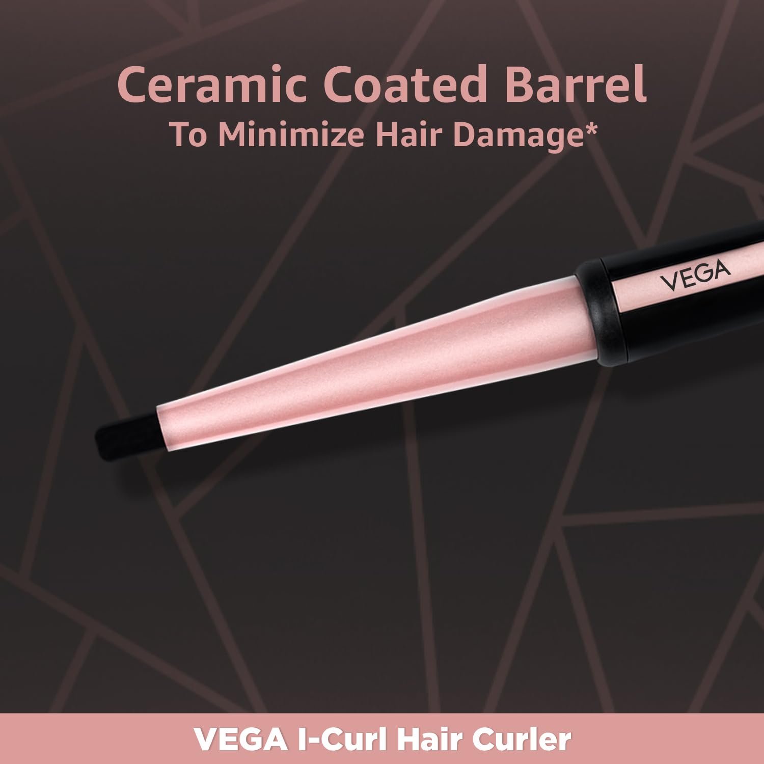  AGARO HC6001 Hair Curler with 25MM Barrel, Rod, Tong, Tourmaline Infused Ceramic Coated Plates, Cool Touch Tip, Fast Heating, for Women, Long and Short Hair