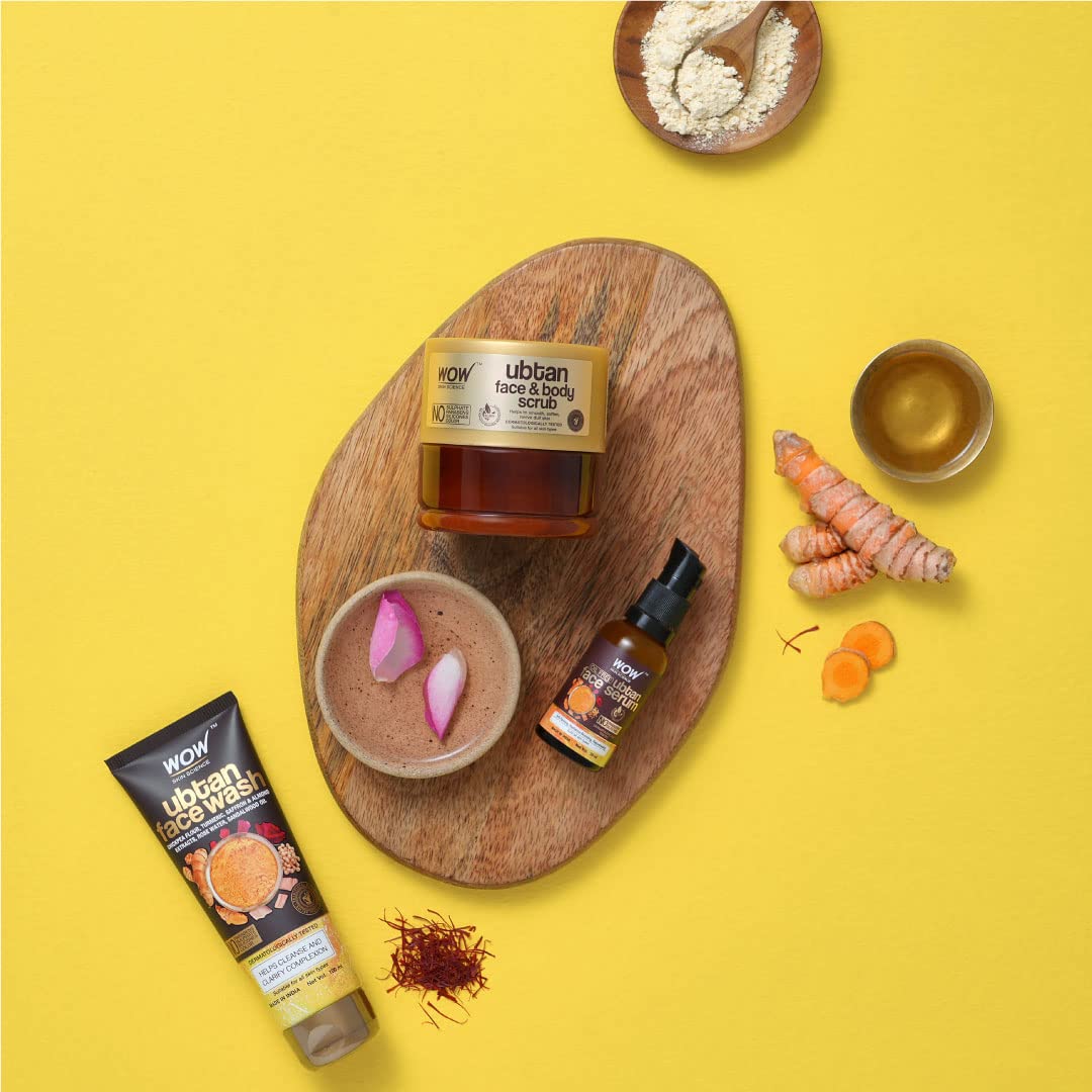 WOW Life Science Wow Skin Science Ubtan Glowing Skin Essential Gift Kit For Men&Women|Premium Luxury Gift Set|Skin Care Gift Kit For Him&Her