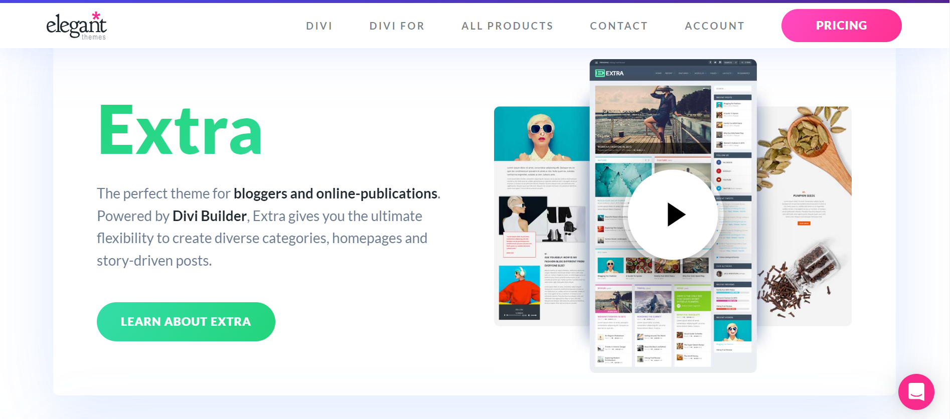 Divi Ecommerce template