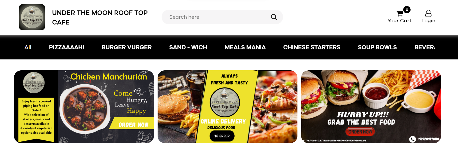 Cafe Online stores theme